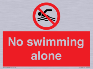 No swimming alone